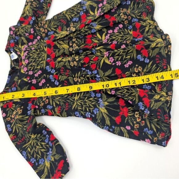 Old Navy Baby Dress Girl 3-6 M Black Floral Print 100% Cotton Ditzy - Picture 9 of 9